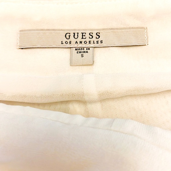 GUESS Solid White Sequin Short Shorts Size: Small - Picture 6 of 9